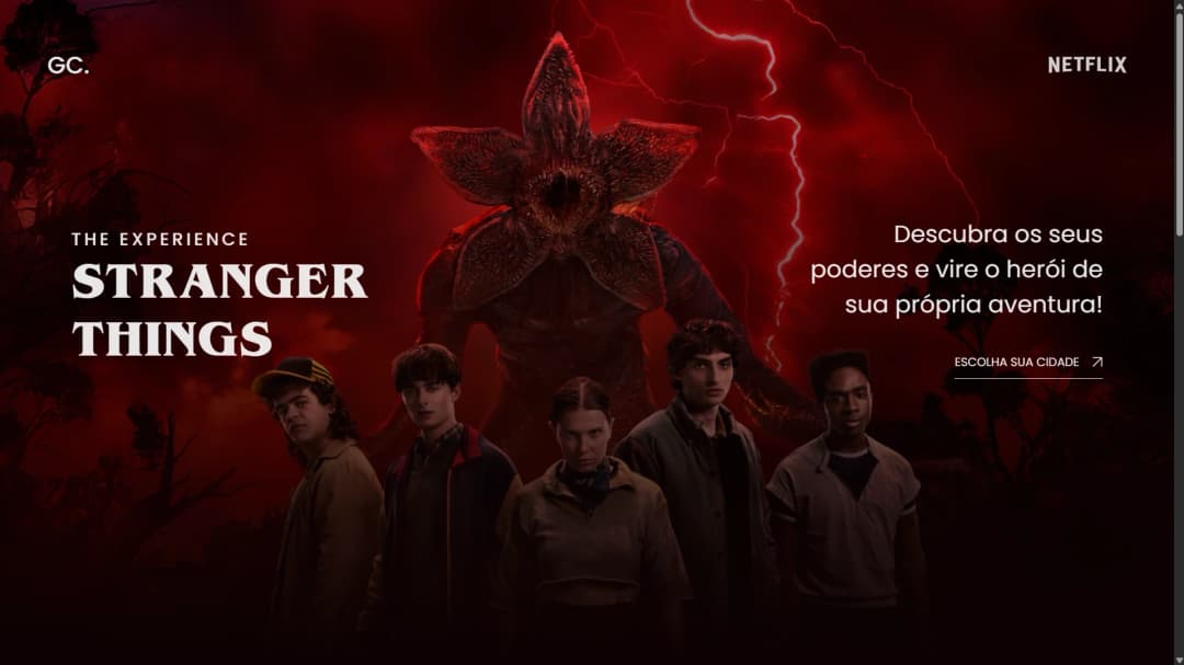 Stranger Things Landing Page